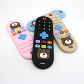 Children's teething remote control silicone material baby teething toys simulation remote control toys teething teether